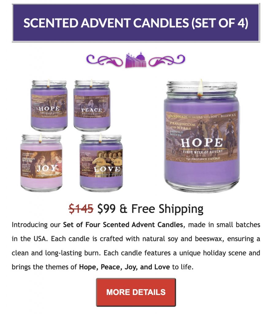 Scented Advent Candles